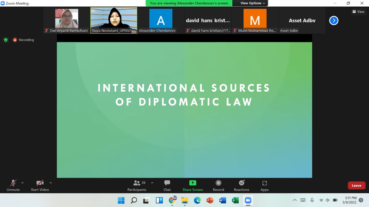 Perdana, Faculty Of Law UPNVJ Holds International Class With Ablai Khan ...