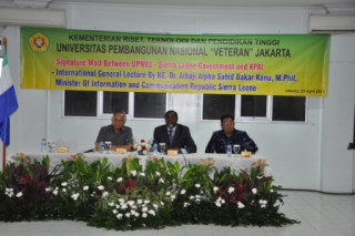 SIGNING OF MoU & INTERNATIONAL GENERAL LECTURE OF UPN "VETERAN" JAKARTA