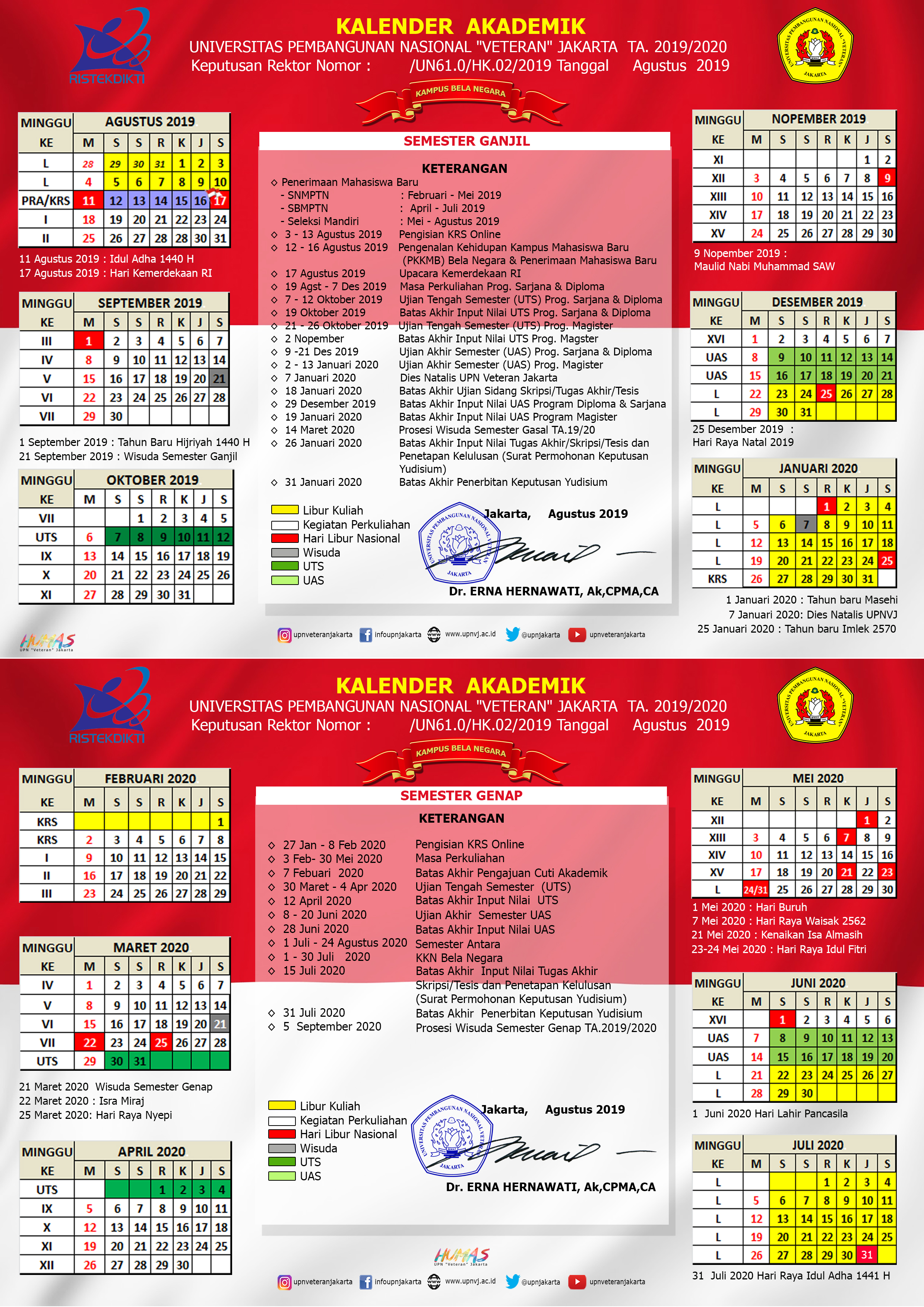 Kalender Akademik - UPN Veteran Jakarta