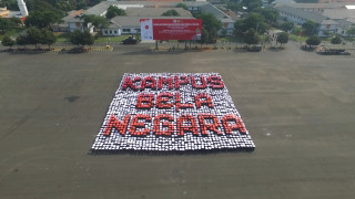 PKKMB 2019, Mahasiswa Baru UPN Veteran Jakarta   Hasilkan Karya Atraksi Mozaik